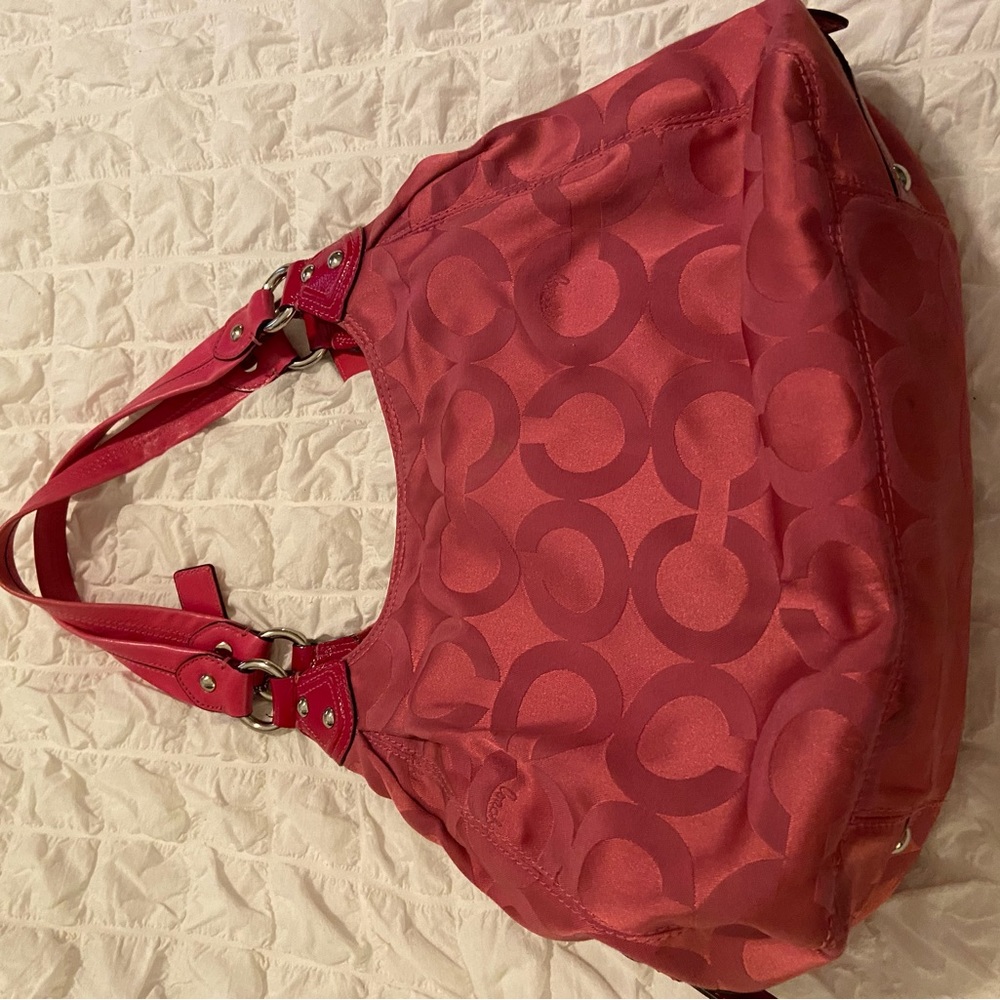 Authentic Coach Hot Pink Bag/Purse Medium Sized